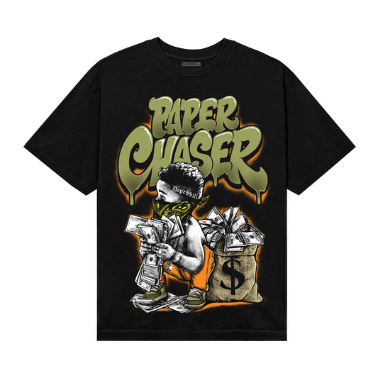 Olive Sneakers DopeSkill T-Shirt Paper Chaser Boy Graphic Streetwear - Black