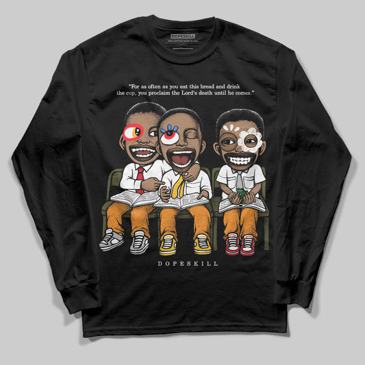 Jordan 5 "Olive" DopeSkill Long Sleeve T-Shirt First Sunday Graphic Streetwear - Black