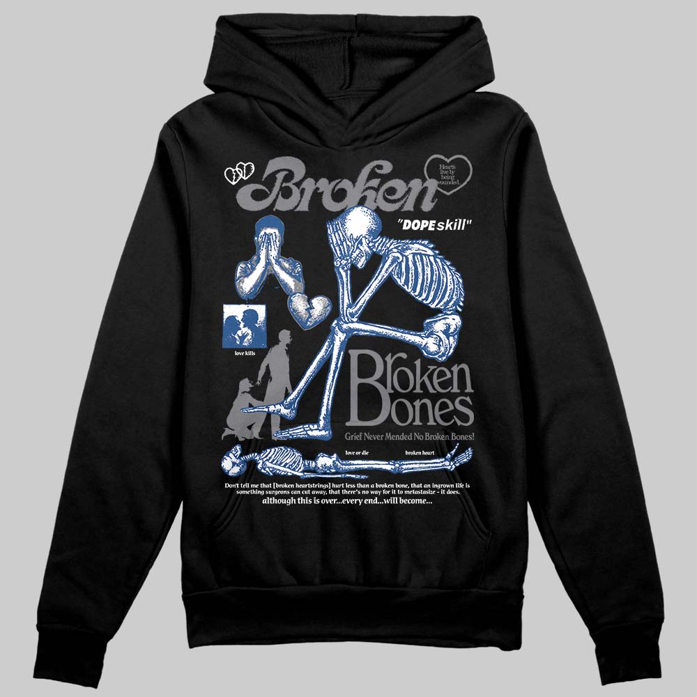 Jordan 9 Retro 'Flint Grey' 2026 DopeSkill Hoodie Sweatshirt Broken Bones Graphic Streetwear - Black