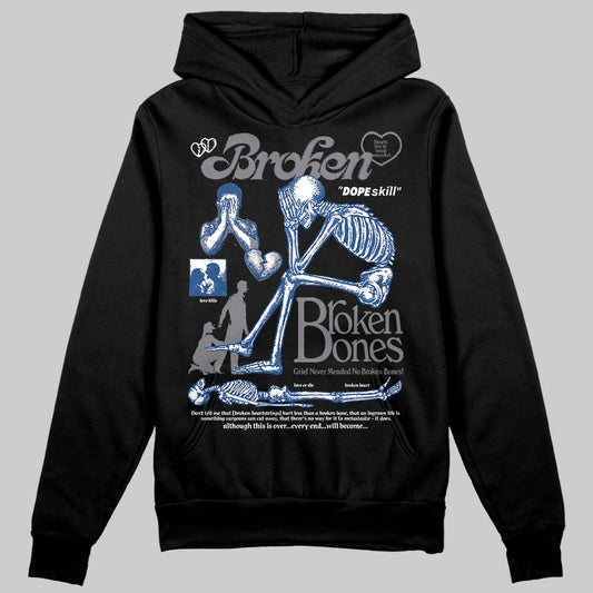 Jordan 9 Retro 'Flint Grey' 2026 DopeSkill Hoodie Sweatshirt Broken Bones Graphic Streetwear - Black