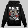 Jordan 4 “Black Cat” (2025) DopeSkill Hoodie Sweatshirt No Risk No Story Graphic Streetwear - Black