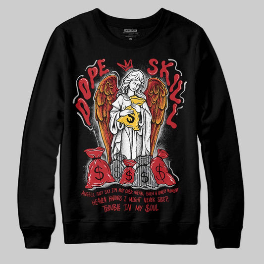 Jordan 14 Retro Ferrari (2025) DopeSkill Sweatshirt Angels Graphic Streetwear - Black