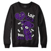 Jordan 12 “Field Purple” DopeSkill Sweatshirt Love Sick Graphic Streetwear - Black