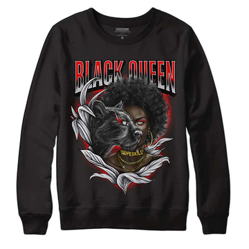 Jordan 2 Retro "Black Cement" DopeSkill Sweatshirt New Black Queen Graphic Streetwear - Black