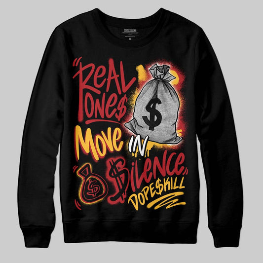 Jordan 14 Golf “Last Shot” DopeSkill Sweatshirt Real Ones Move In Silence Graphic Streetwear - Black
