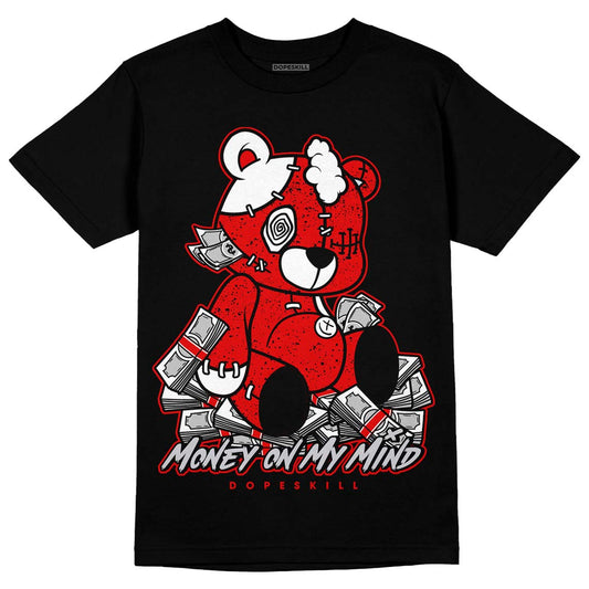 Jordan 4 Retro Red Cement DopeSkill T-Shirt MOMM Bear Graphic Streetwear - Black