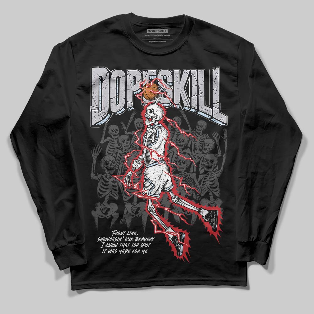 Jordan 5 Retro OG Black Metallic Reimagined DopeSkill Long Sleeve T-Shirt Thunder Dunk Graphic Streetwear - Black