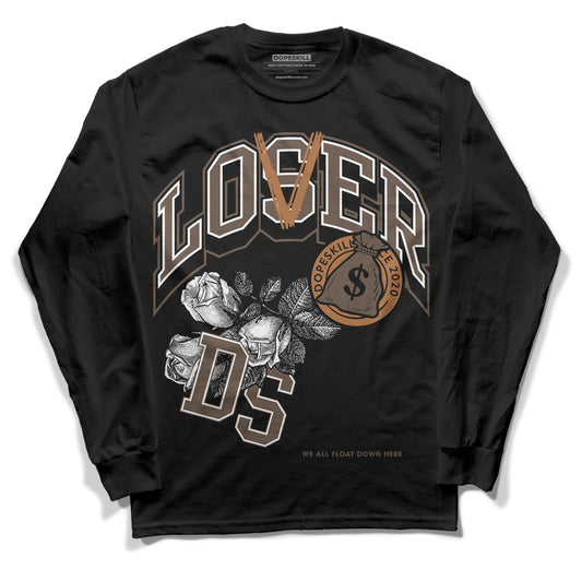 Jordan 1 Retro High OG Palomino DopeSkill Long Sleeve T-Shirt Loser Lover Graphic Streetwear- Black