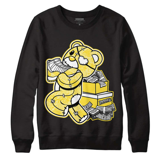 Jordan 11 Low 'Yellow Snakeskin' DopeSkill Sweatshirt Bear Steals Sneaker Graphic Streetwear - Black