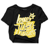 Jordan 11 Low 'Yellow Snakeskin' DopeSkill Women's Crop Top LOVE Graphic Streetwear - Black