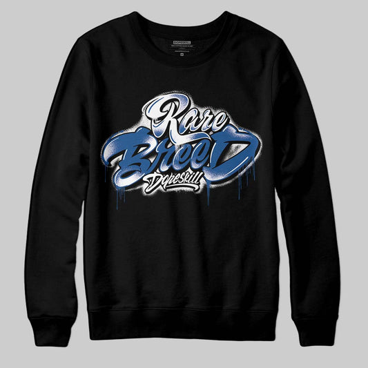 Jordan 1 Low OG “Storm Blue” DopeSkill Sweatshirt Rare Breed Type Graphic Streetwear - Black