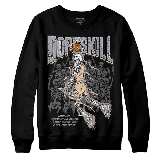 Jordan 4 Retro Frozen Moments DopeSkill Sweatshirt Thunder Dunk Graphic Streetwear - Black 