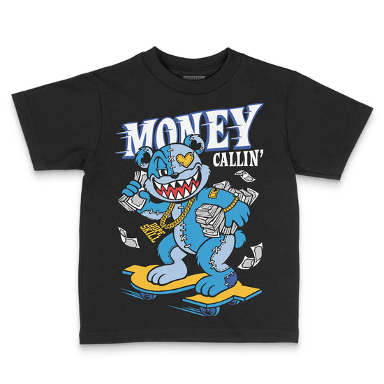 Royal Blue Sneakers DopeSkill Toddler Kids T-shirt Money Callin' Graphic Streetwear - Black
