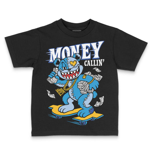 Royal Blue Sneakers DopeSkill Toddler Kids T-shirt Money Callin' Graphic Streetwear - Black