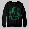 Green Sneakers DopeSkill Sweatshirt Thief In The Night Graphic Streetwear - Black