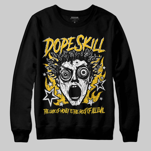 Yellow Sneakers DopeSkill Sweatshirt Root of Evil Graphic Streetwear - Black