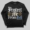 Nike Air Diamond Turf Must Be the Money DopeSkill Long Sleeve T-Shirt Protect Me From Evil Graphic Streetwear - Black