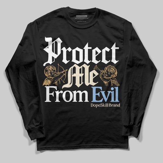 Nike Air Diamond Turf Must Be the Money DopeSkill Long Sleeve T-Shirt Protect Me From Evil Graphic Streetwear - Black