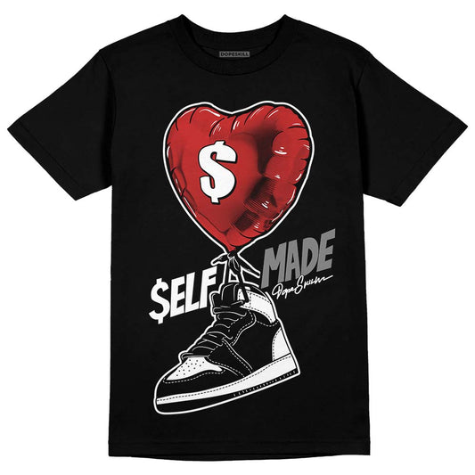 Jordan 1 High OG “Black/White” DopeSkill T-Shirt Self Made Graphic Streetwear - Black