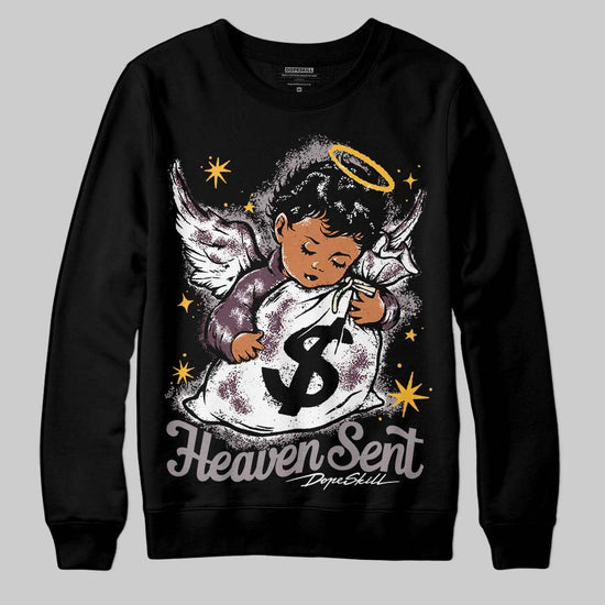 A Ma Maniére x Air Jordan 5 “Violet Ore” DopeSkill Sweatshirt Heaven Sent Graphic Streetwear - Black