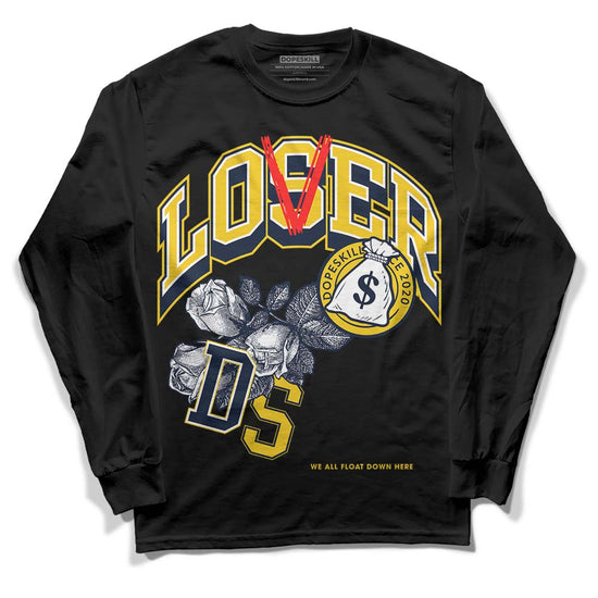 Dunk Low Vintage “Michigan” DopeSkill Long Sleeve T-Shirt Loser Lover Graphic Streetwear - Black