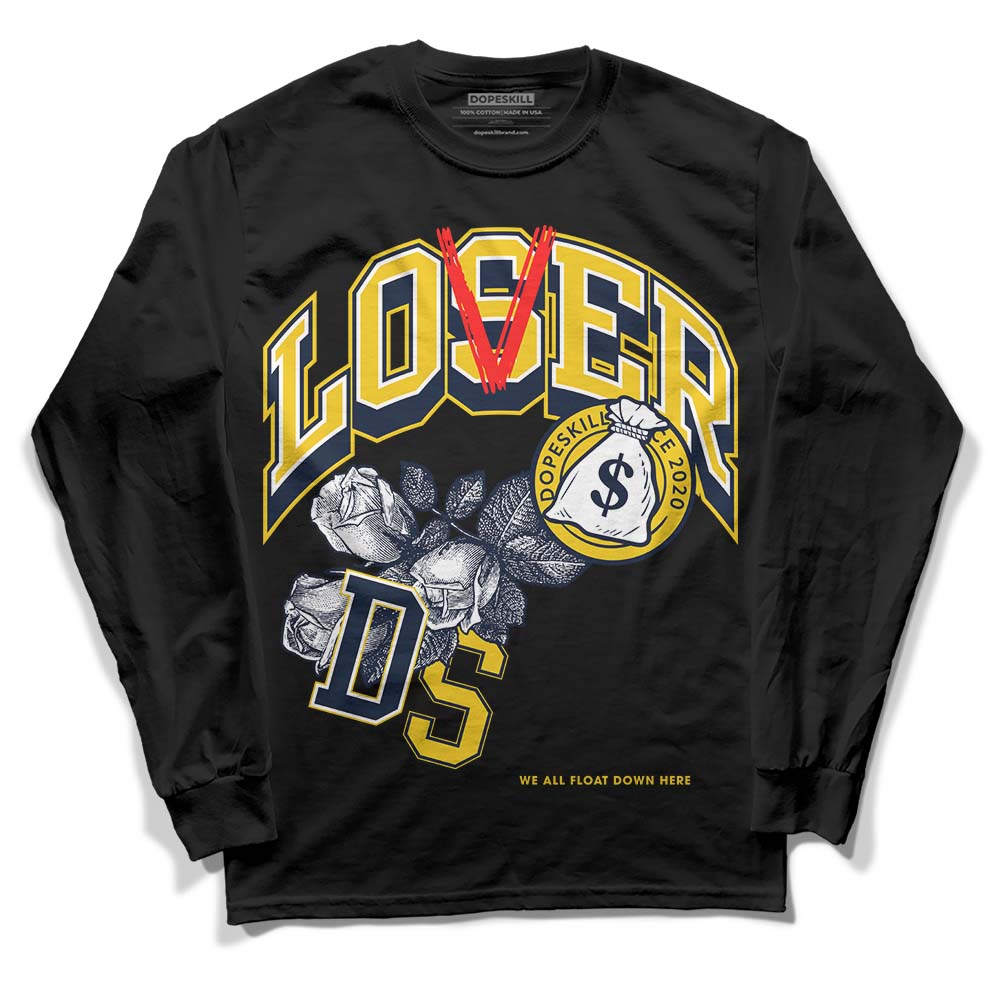 Dunk Low Vintage “Michigan” DopeSkill Long Sleeve T-Shirt Loser Lover Graphic Streetwear - Black