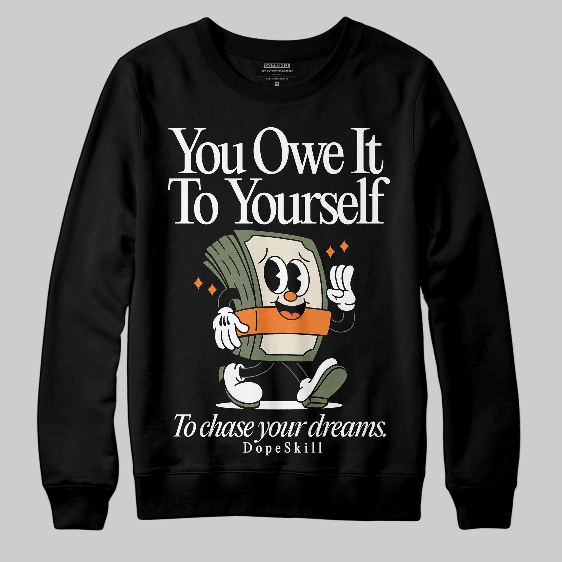 Jordan 4 Retro OG SP Undefeated (2025) DopeSkill Sweatshirt Owe It To Yourself Graphic Streetwear - Black