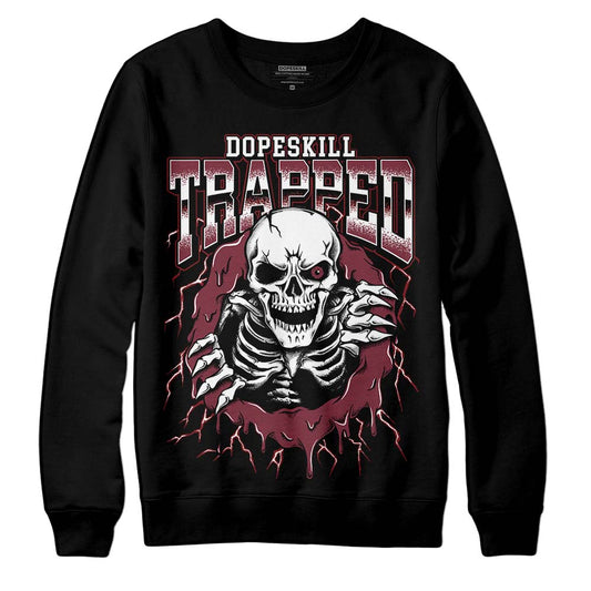 Jordan 1 Retro High OG “Team Red” DopeSkill Sweatshirt Trapped Halloween Graphic Streetwear - Black