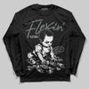 Jordan 9 Cool Grey DopeSkill Long Sleeve T-Shirt Flexin' Graphic Streetwear - Black