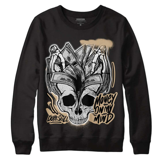TAN Sneakers DopeSkill Sweatshirt MOMM Skull Graphic Streetwear - Black