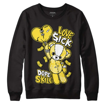 Jordan 11 Low 'Yellow Snakeskin' DopeSkill Sweatshirt Love Sick Graphic Streetwear - Black