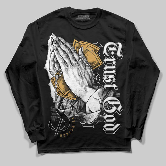 Jordan 11 "Gratitude" DopeSkill Long Sleeve T-Shirt Trust God Graphic Streetwear - Black