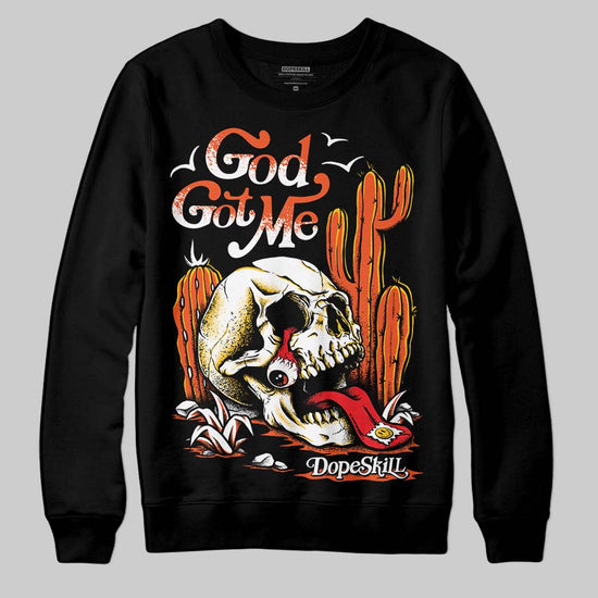 MSCHF Super Normal 2 Orange Milk DopeSkill Sweatshirt God Got Me Graphic Streetwear - Black