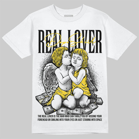 Jordan 4 Tour Yellow Thunder DopeSkill T-Shirt Real Lover Graphic Streetwear - White