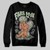 Jordan 4 WMNS “Seafoam” (2025) DopeSkill Sweatshirt False Love Graphic Streetwear - Black