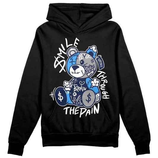 Jordan Spiz’ike Low “White/Obsidian” DopeSkill Hoodie Sweatshirt Smile Through The Pain Graphic Streetwear - Black