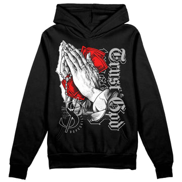 Jordan 1 Low OG “Shadow” DopeSkill Hoodie Sweatshirt Trust God Graphic Streetwear - Black