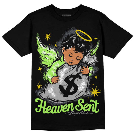 Jordan 5 "Green Bean" DopeSkill T-Shirt Heaven Sent Graphic Streetwear - Black