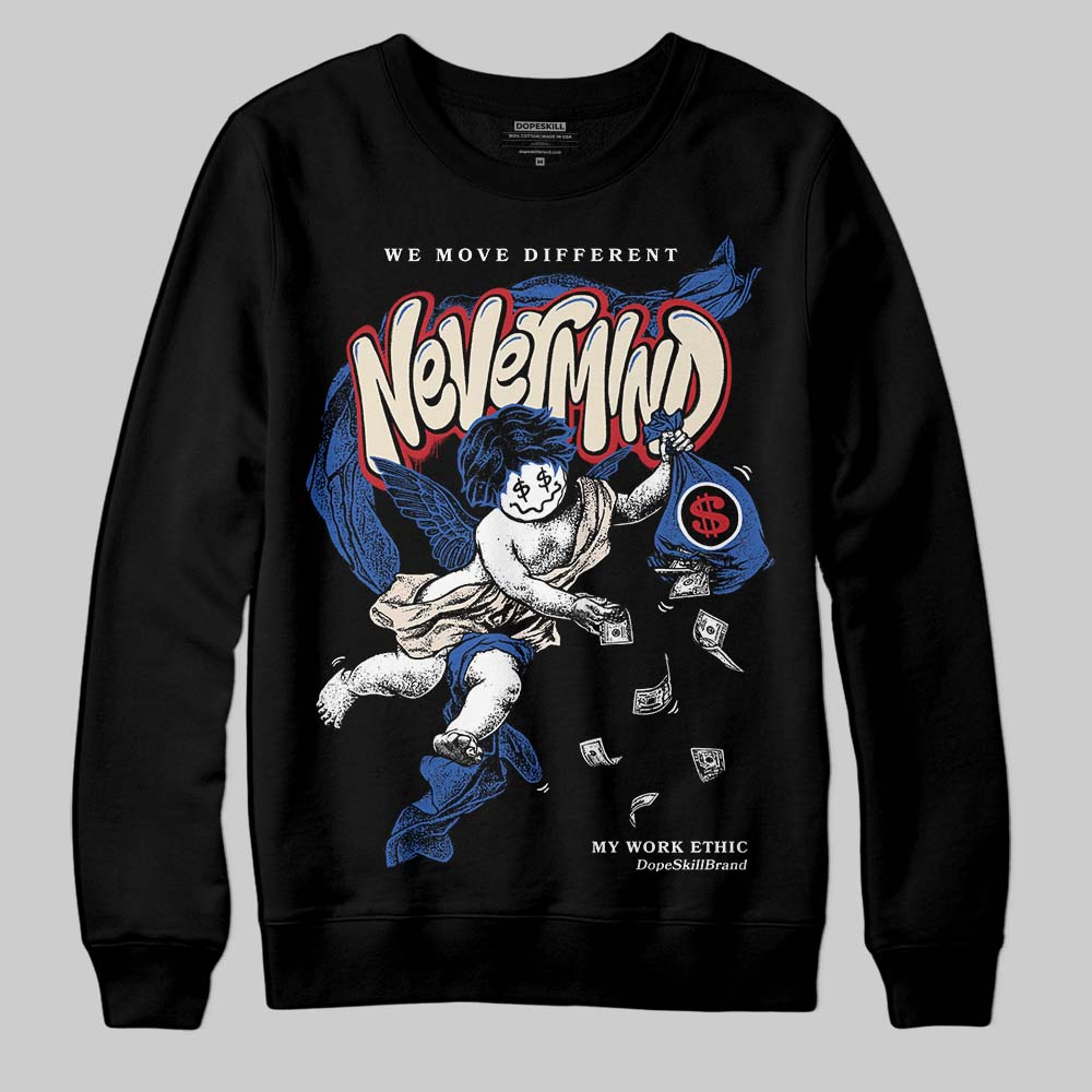 Jordan 1 Low Travis Scott x Fragment DopeSkill Sweatshirt Nevermind Graphic Streetwear - Black
