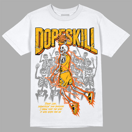 Dunk Low Championship Goldenrod DopeSkill T-Shirt Thunder Dunk Graphic Streetwear - White