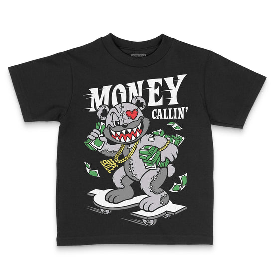 Grey Sneakers DopeSkill Toddler Kids T-shirt Money Callin' Graphic Streetwear - Black