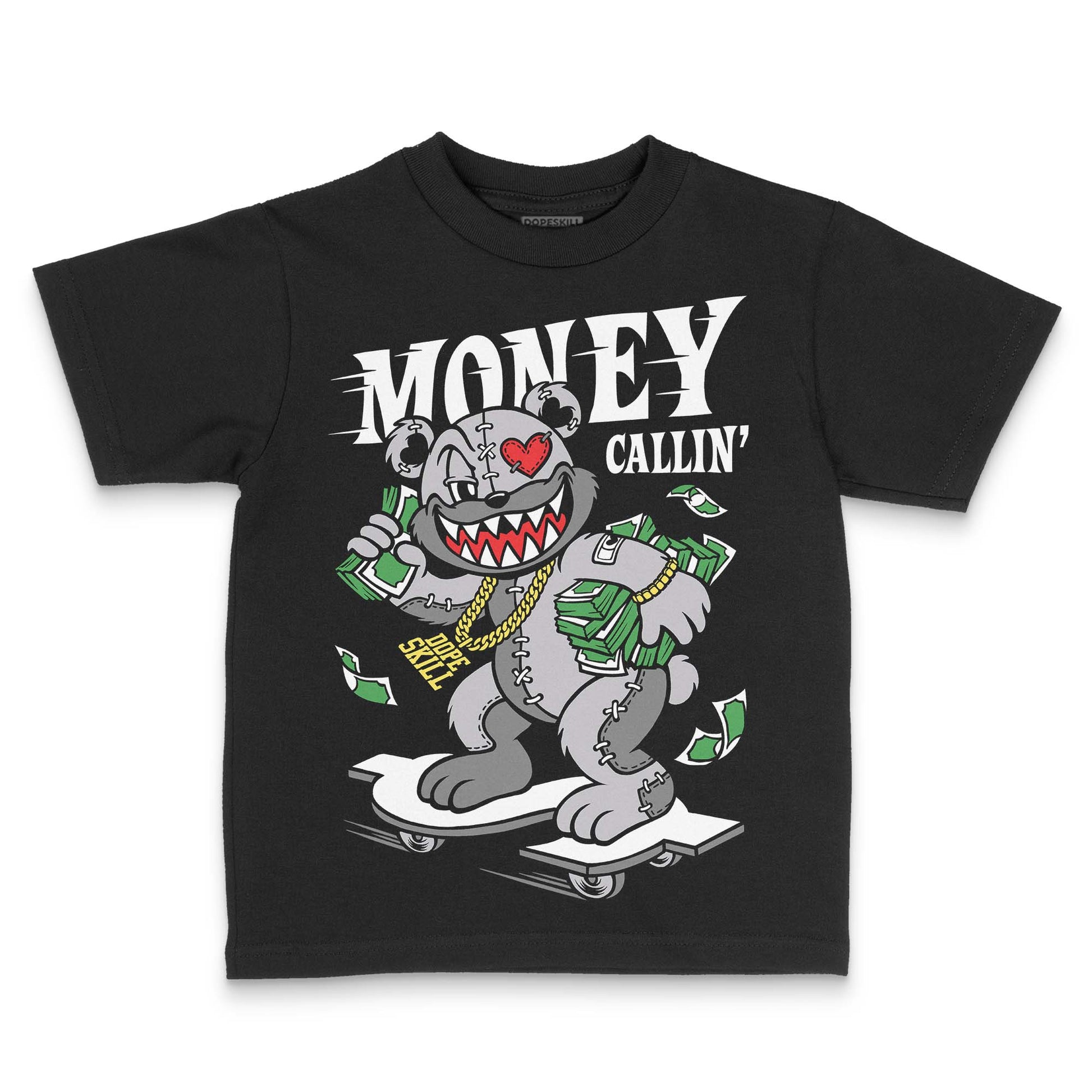 Grey Sneakers DopeSkill Toddler Kids T-shirt Money Callin' Graphic Streetwear - Black