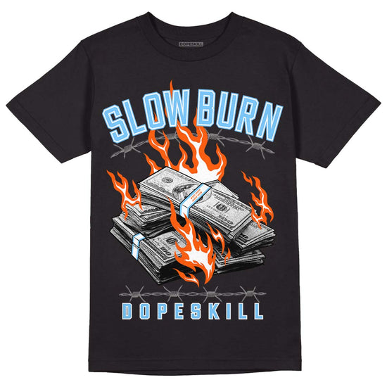 Dunk Low Futura University Blue DopeSkill T-Shirt Slow Burn Graphic Streetwear - Black