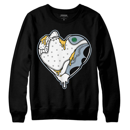 Jordan 13 “Blue Grey” DopeSkill Sweatshirt Heart Jordan 13 Graphic Streetwear - Black