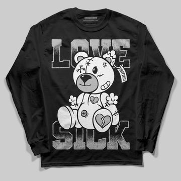Black and White Sneakers DopeSkill Long Sleeve T-Shirt Love Sick Graphic Streetwear - Black