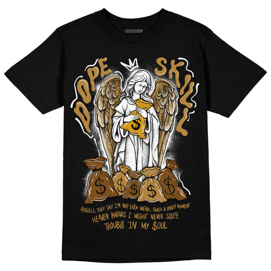 Jordan 13 Wheat 2023 DopeSkill T-Shirt Angels Graphic Streetwear - Black 