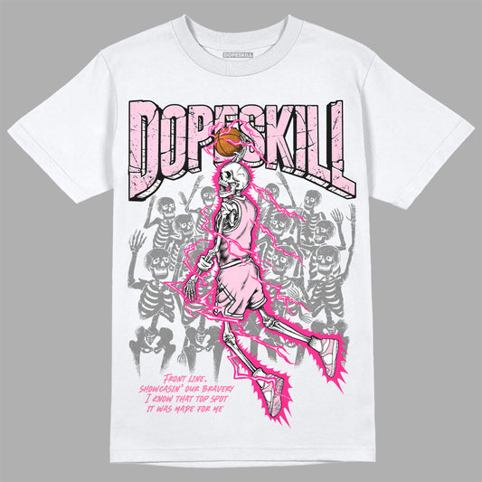 Dunk Low LX Pink Foam DopeSkill T-Shirt Thunder Dunk Graphic Streetwear - White 