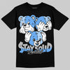 Jordan 5 Black University Blue DopeSkill T-Shirt Stay Solid Graphic Streetwear - Black