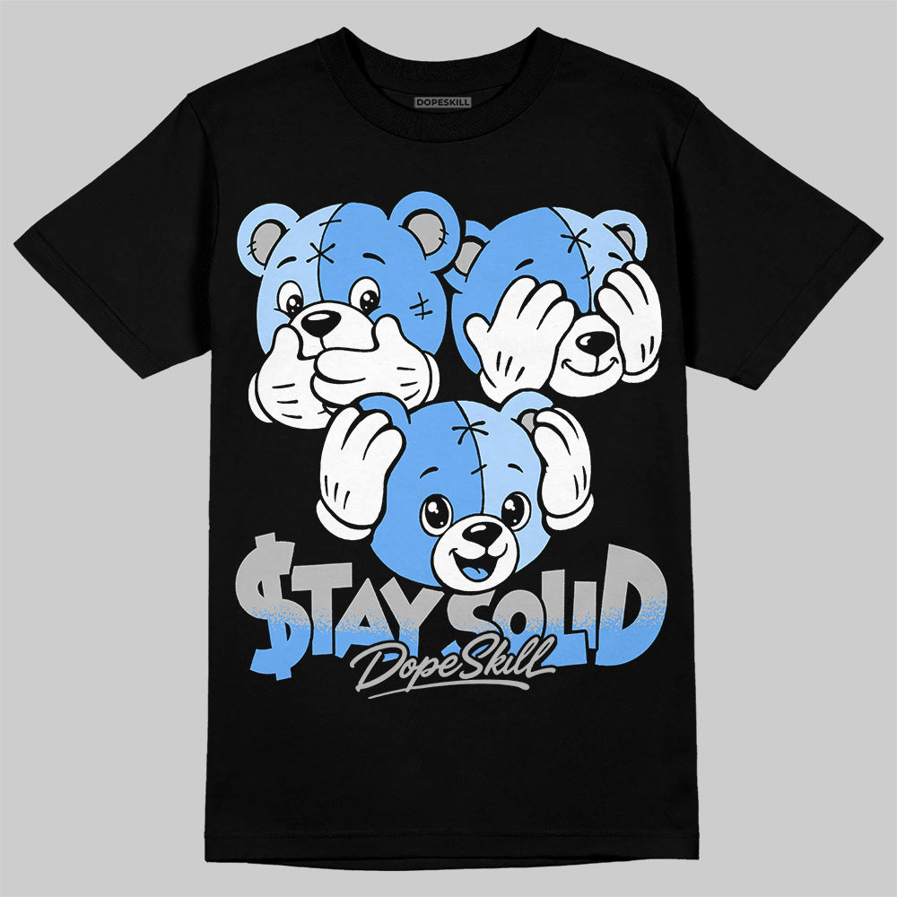 Jordan 5 Black University Blue DopeSkill T-Shirt Stay Solid Graphic Streetwear - Black