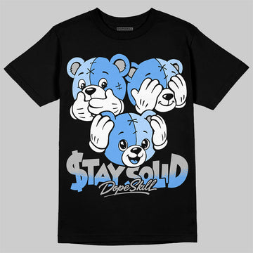 Jordan 5 Black University Blue DopeSkill T-Shirt Stay Solid Graphic Streetwear - Black